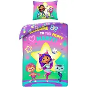 Gabby's Poppenhuis Dekbedovertrek Party Marty - 140 x 200 + 70 x 90 cm - Polyester