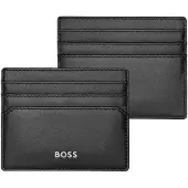 HUGO BOSS Leren Kaarthouder Classic Smooth Card Holder Black Zwart