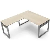 Kerkmann Büromöbelfabrik Hoekbureau Workspace 160cm blank hoogte verstelbaar