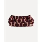 DOGGUO Hondenmand STAPLE-STONES-SOFA-PEACH/BORDEAUX-M