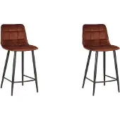 Label51 - Barstoel Jelt - Rust - 46x42x92cm - Set van 2
