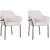 Label51 - Eetkamerstoel Dexter - Beige - 62x66x85cm - Set van 2