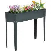 4Goodz Plantenbak hoog staal verhoogd 100x30x80cm -