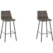 Label51 - Barstoel Bistro - Taupe - 51x44x115cm - Set van 2