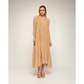 Tantra Wijde midi-jurk met halternek en een bandje op de rug