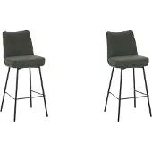 Label51 - Barstoel Lennon - Groen - 55x46x107cm - Set van 2