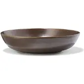 HEMA Diep Bord Ø22cm Puur Aardewerk Donkerbruin (donkerbruin)