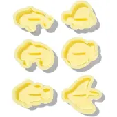 HEMA Uitsteekvormen dieren - 6 stuks (geel)