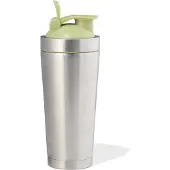 HEMA Shakebeker 750ml rvs metallic-groen (grijs metallic)