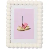 HEMA Fotokader 15x20cm Hout Bolletjes (wit)