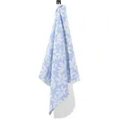 HEMA Theedoek 65x65cm Katoen Bloemen (felblauw)