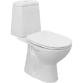 Aqualine Riga Duobloktoilet, dubbele spoeling 3/6l, S-sifon, wit