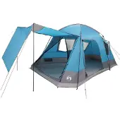 vidaXL Huisje Tent met dak Blauw 8-persoons Polyester en Staal