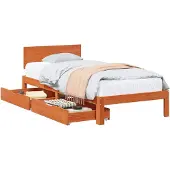 vidaXL Bedframe met hoofdeinde Wasbruin 70 x 190 cm Massief vurenhout