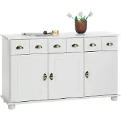 Idimex Sideboard COLMAR 135 cm van massief hout - Wit