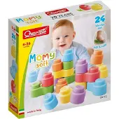 Quercetti zachte stapelblokken, constructiespeelgoed, 24-delig, meerkleurig