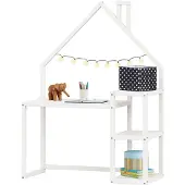 Idimex Kinderbureau NIVIA met opbergvakken – Wit