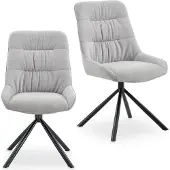 Idimex Eetkamerstoelen LIBRA, set van 2, draaibaar – grijs