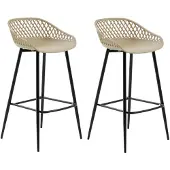 Idimex Barkrukken IREK, set van 2, van kunststof - beige