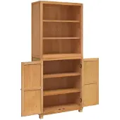 vidaXL Opslag Meubel Set met plank 2 st Naturel 80 x 35 x 185 cm
