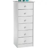 Idimex Commode RONDO met 6 lades, wit gelakt