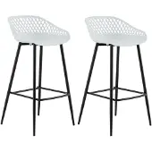 Idimex Barkrukken IREK, set van 2, van kunststof – wit/zwart