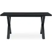 Idimex Eettafel OSIMO 160 x 80 cm – Zwart
