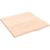 vidaXL Wastafelblad 60x60x2 cm onbehandeld massief hout