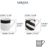 MIKASA Luxe Deco 380ml Mok 4 Eenheden