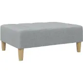 vidaXL Voetenbank 77x55x31 cm stof lichtgrijs