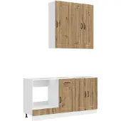 vidaXL Keukenblok KALMAR 5 st Artisanaal eiken Bewerkt hout