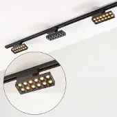 LumenXL Zwarte 1-fase railsysteem van 1,5 meter met Varo spots 3000K