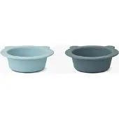 Liewood Peony bord met zuignap Ø16 cm 2-delig Sea blue-Whale blue