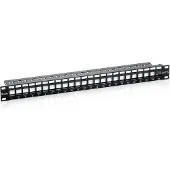 Equip Patchpaneel met kabelmanagement, Server accessoires, Zwart