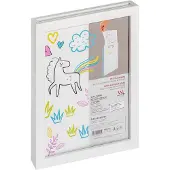 Walther design Artist Explorer - Houten lijst - voor 30 kinderschetsen - Fotoformaat 21x30 cm - Kunstglas - Wit