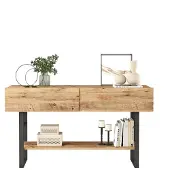 Norda Design Console met 2 klepdeuren en 1 plank in atlantische den decor l138,8 cm