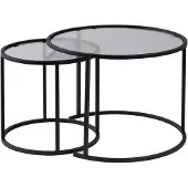 Skye Decor , zwart-grijs, salontafel, zwart, glas, 60 x 43 x 60 cm