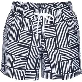 JOOP! Zwemshorts ' Mediterran ' donkerblauw / offwhite