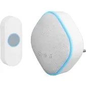 Q-Link gong plug-in met beldrukker ovaal wit