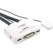 InLine 2-Poorts Kabel KVM-switch, DVI-D, USB, met audio