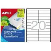 APLI witte etiketten Ft 105 x 29 mm (b x h), 2.000 stuks, doos van 2000 etiketten