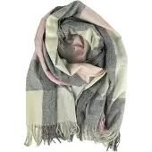 Kumixi Sjaal 'Fransen' gemengde kleuren / rosa