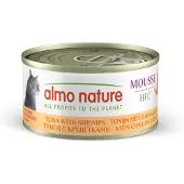 Almo Nature 24x HFC Natural Kattenvoer Nat Tonijn & Garnaaltjes 70 gr