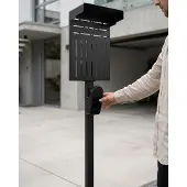 InLine universele muurboxstandaard met EV-oplaadkabelhouder, zwart