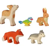 Holztiger Bosdieren - Starterpack - 5 Stuks - Hout - 3 Jaar