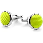 Suitable Zijde Manchetknoop Lime Groen F04 -