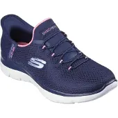 SKECHERS Sneakers laag 'Summits - Diamond Dream' navy / azuur / rosa / wit