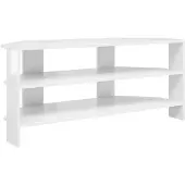 vidaXL HoekTVKabinet 102x40,5x45cm Hoogglans Wit Bewerkt hout