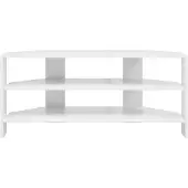 vidaXL HoekTVKabinet 100 x 40,5 x 45 cm Hoogglans Wit Bewerkt hout
