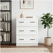 vidaXL Ladekast Wit 66 x 34,5 x 87 cm Bewerkt hout